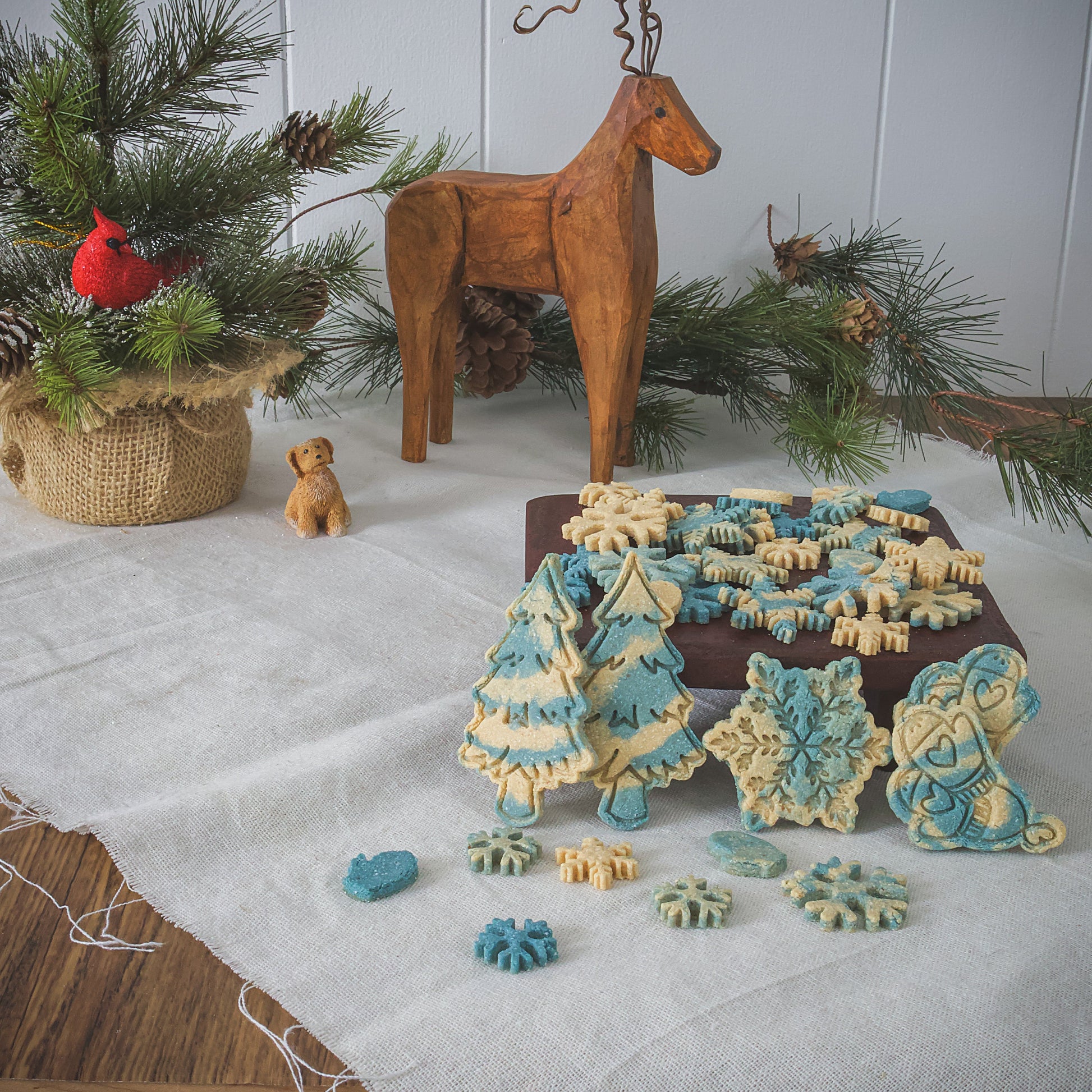 Winter Treat Box- Dog Treat Pack for Enrichment Creations, Mini Treats, Medium Treats, Sprinkles