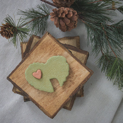 Winter Heart- Toppl Hanger Cookie- All Natural Treat, Enrichment Decoration, Snowy, 3pk