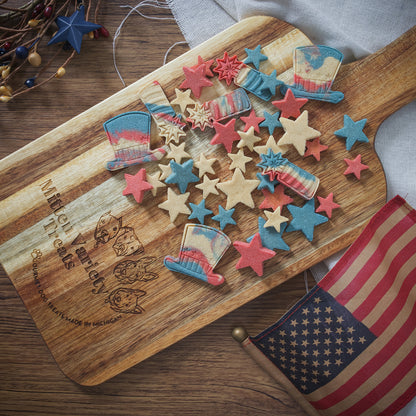 Dog Bless America- Pawtriotic Red, White and Blue Mini Treat Mix, Crunchy Peanut Butter, All Natural Food Color, 4th of July